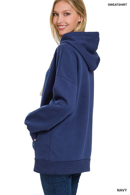 Oversized Hoodie Longline Sweatshirt-SHIPS DIRECTLY TO YOU!