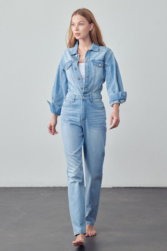 Jessi Denim Jumpsuit-SHIPS DIRECTLY TO YOU!