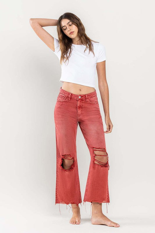 90s Vintage Crop Flare Jeans-SHIPS DIRECTLY TO YOU!