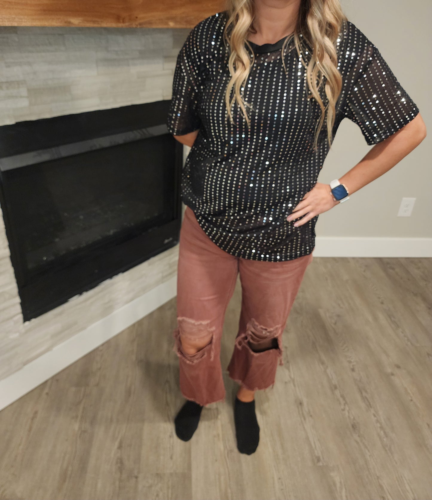 Russet Crop Flare Jeans