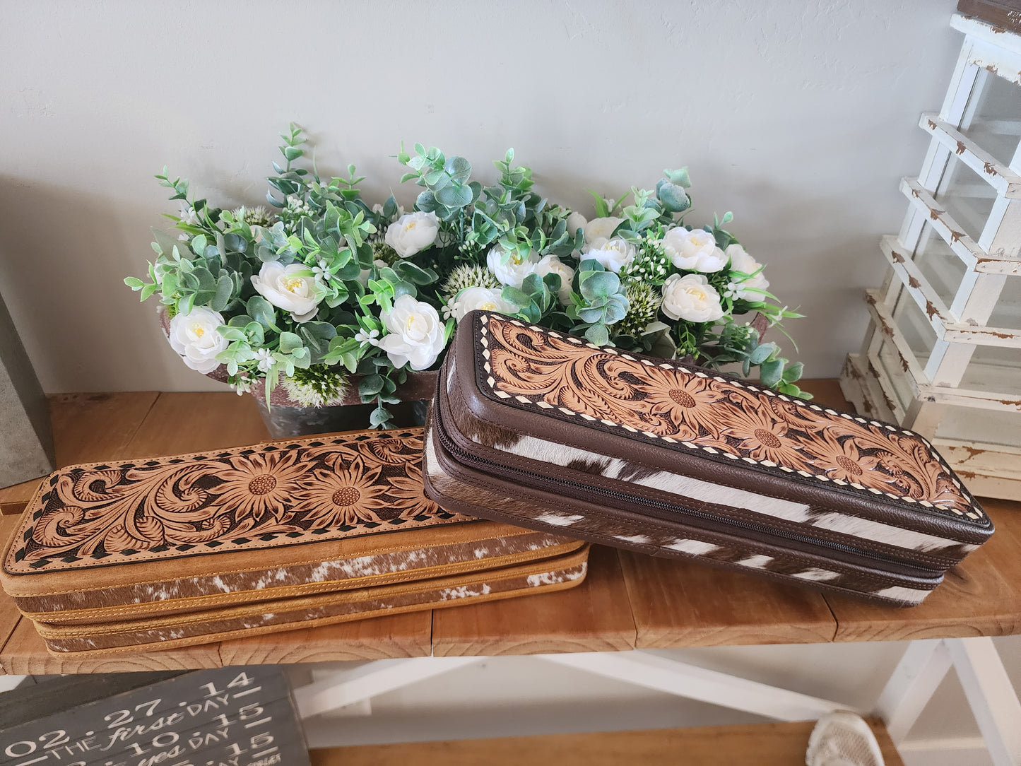 Tooled Leather Hot Tools Case