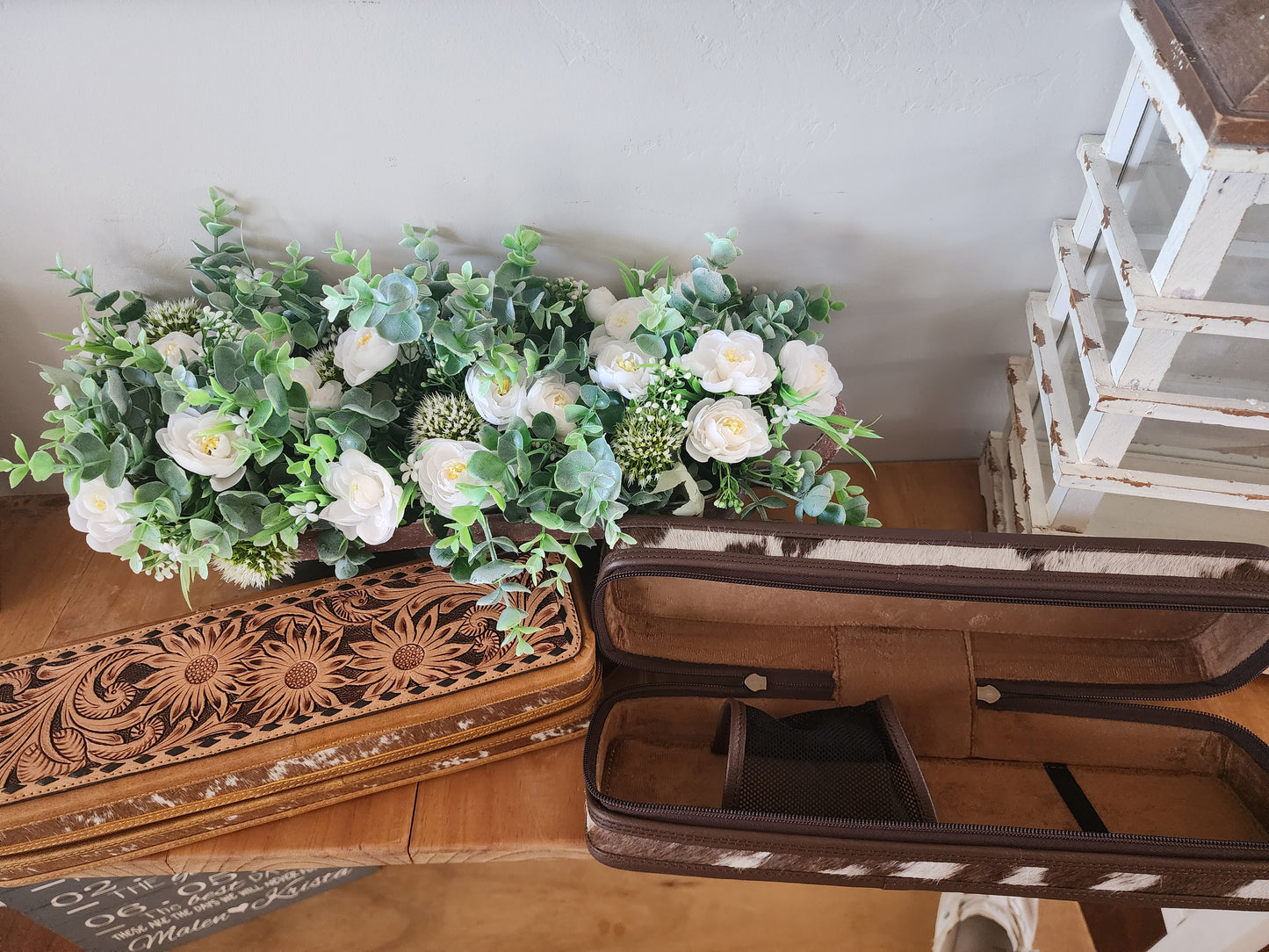Tooled Leather Hot Tools Case