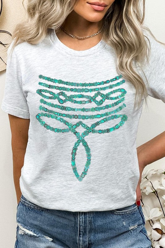 Turquoise Stone Boot Stitch Tee-SHIPS DIRECTLY TO YOU!