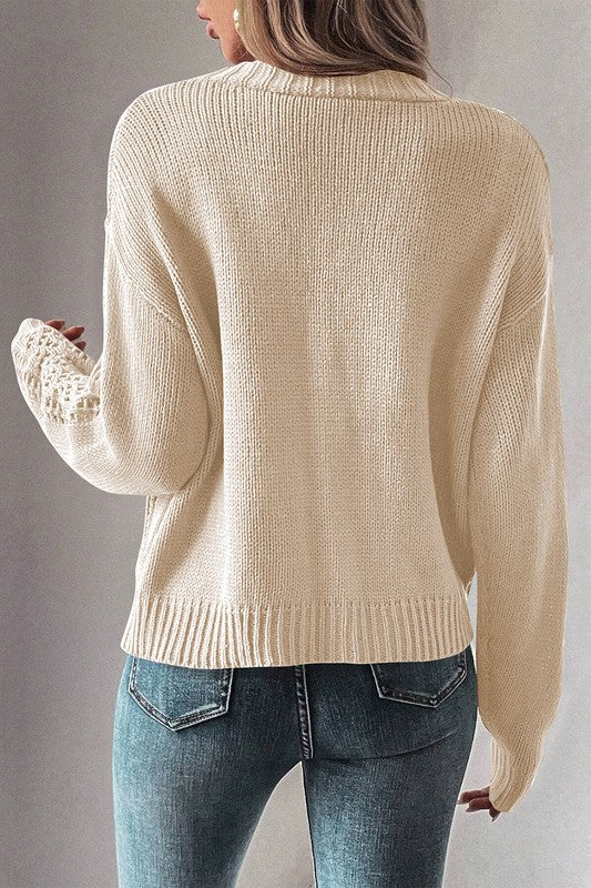 Open Knit Drop Shoulder Cardigan-SHIPS DIRECTLY TO YOU!