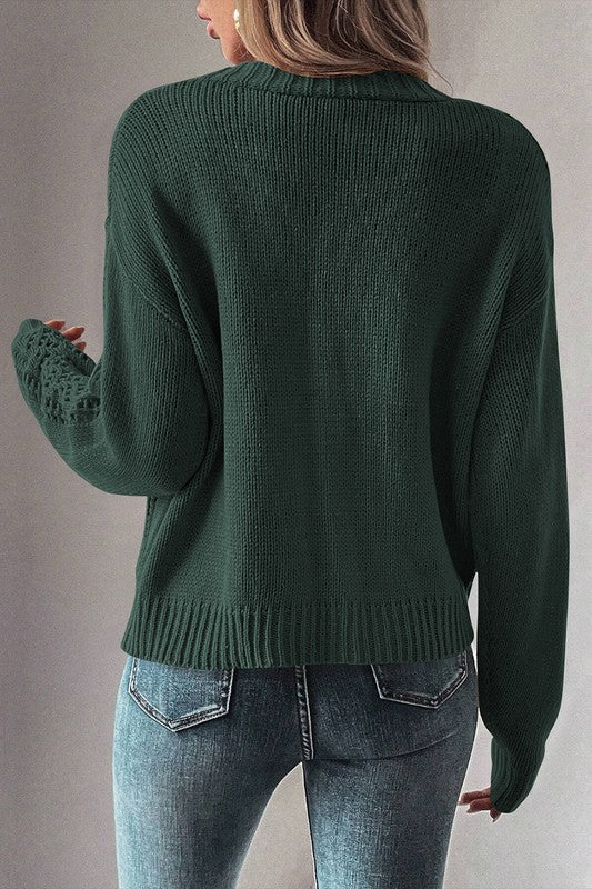 Open Knit Drop Shoulder Cardigan-SHIPS DIRECTLY TO YOU!