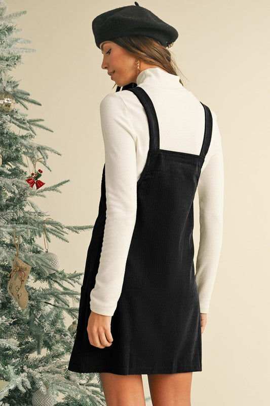 Corduroy Front Pockets Overall Dress-SHIPS DIRECTLY TO YOU!