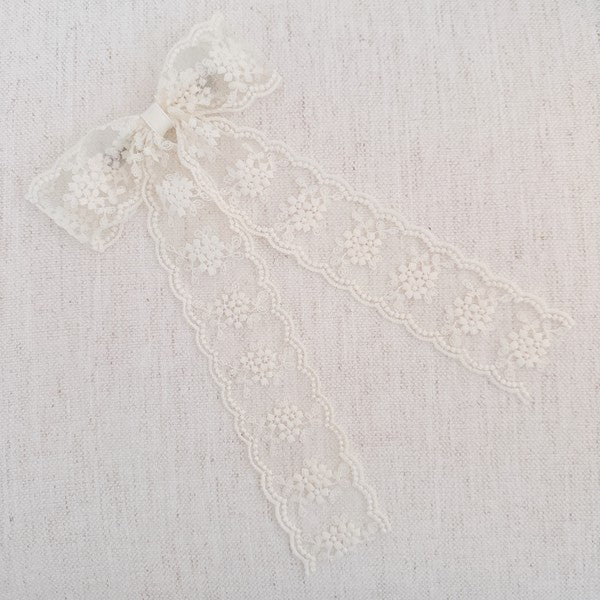 French Lace Sheer Bow Hair Clip-SHIPS DIRECTLY TO YOU!