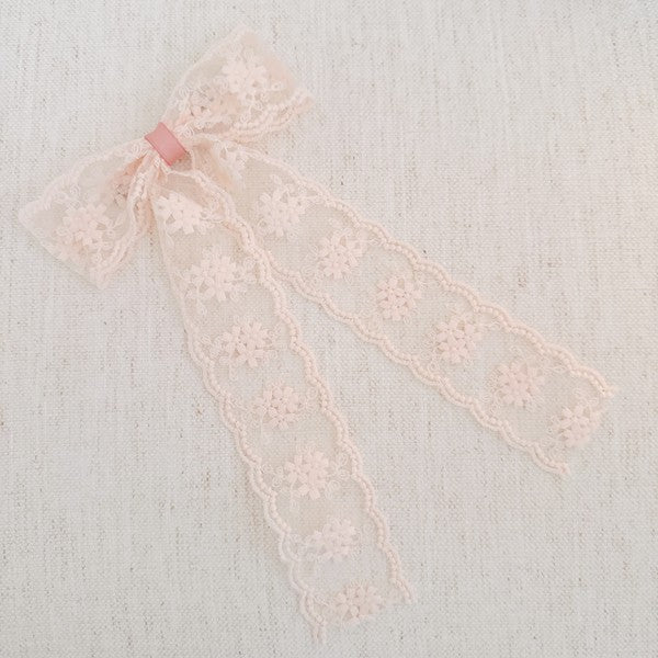 French Lace Sheer Bow Hair Clip-SHIPS DIRECTLY TO YOU!