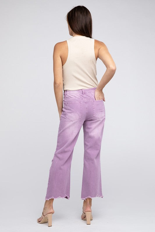 Distressed Vintage Washed Wide Leg Pants-SHIPS DIRECTLY TO YOU!