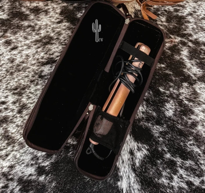 Tooled Leather Hot Tools Case