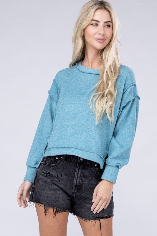 Brushed Melange Hacci Oversized Sweater-SHIPS DIRECTLY TO YOU!