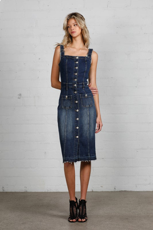 KT Denim Dress-SHIPS DIRECTLY TO YOU!