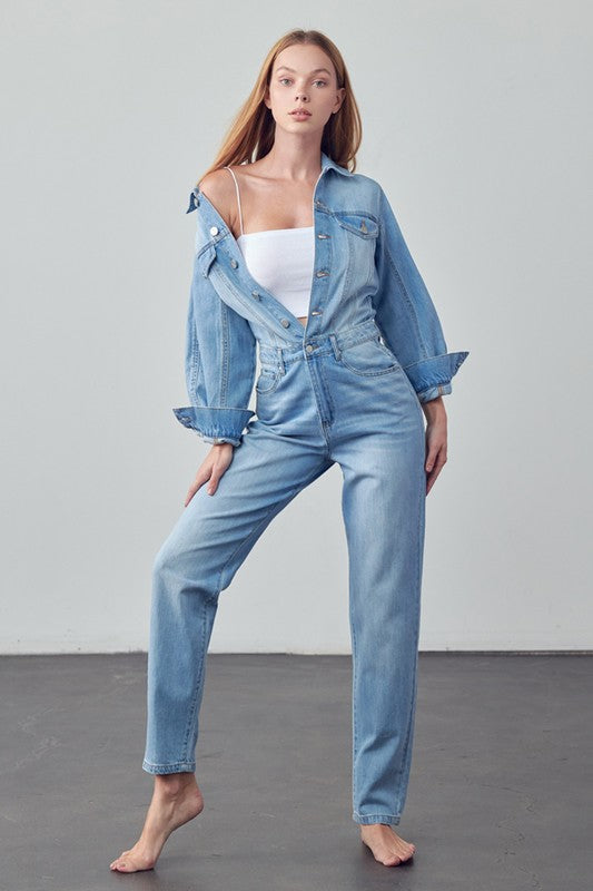 Jessi Denim Jumpsuit-SHIPS DIRECTLY TO YOU!