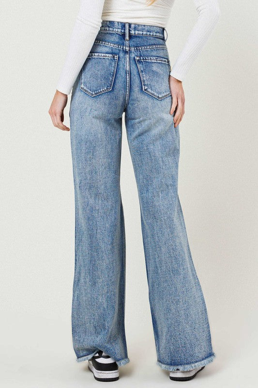 High Rise Wide Leg Jeans in a Vintage Acid Wash-SHIPS DIRECTLY TO YOU!