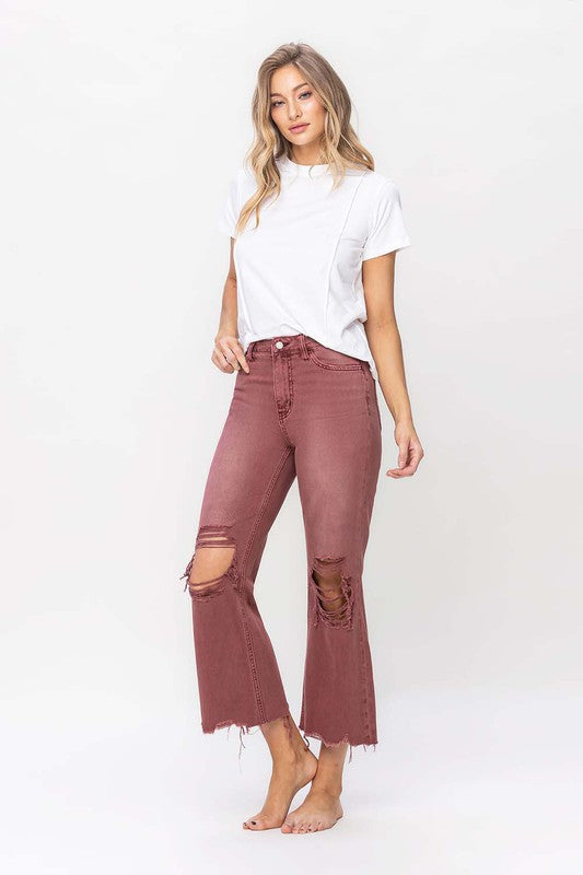 90's Vintage High Rise Crop Flare Jeans-SHIPS DIRECTLY TO YOU!