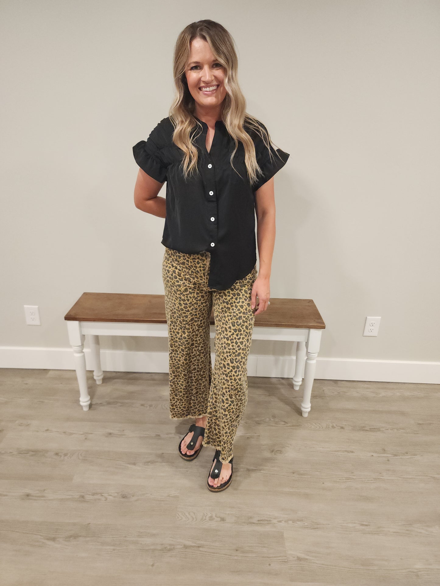 Junie Leopard Print Jeans