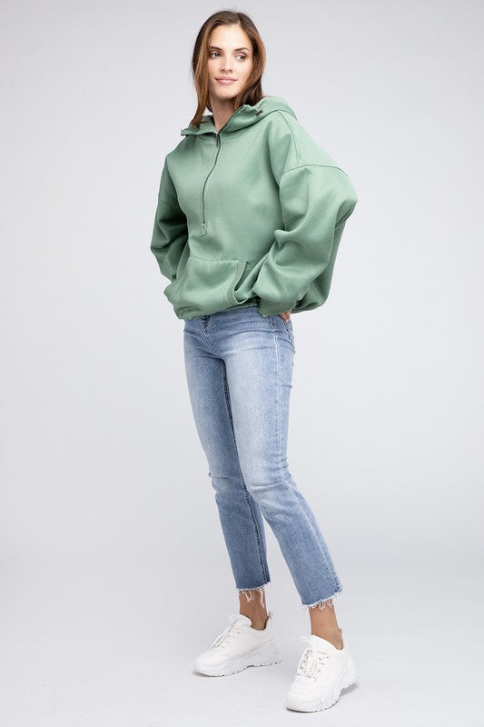 Stitch Detailed Elastic Hem Hoodie-SHIPS DIRECTLY TO YOU!