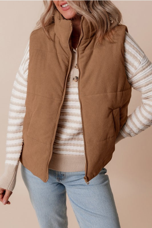 Kailee Corduroy Puffer Vest