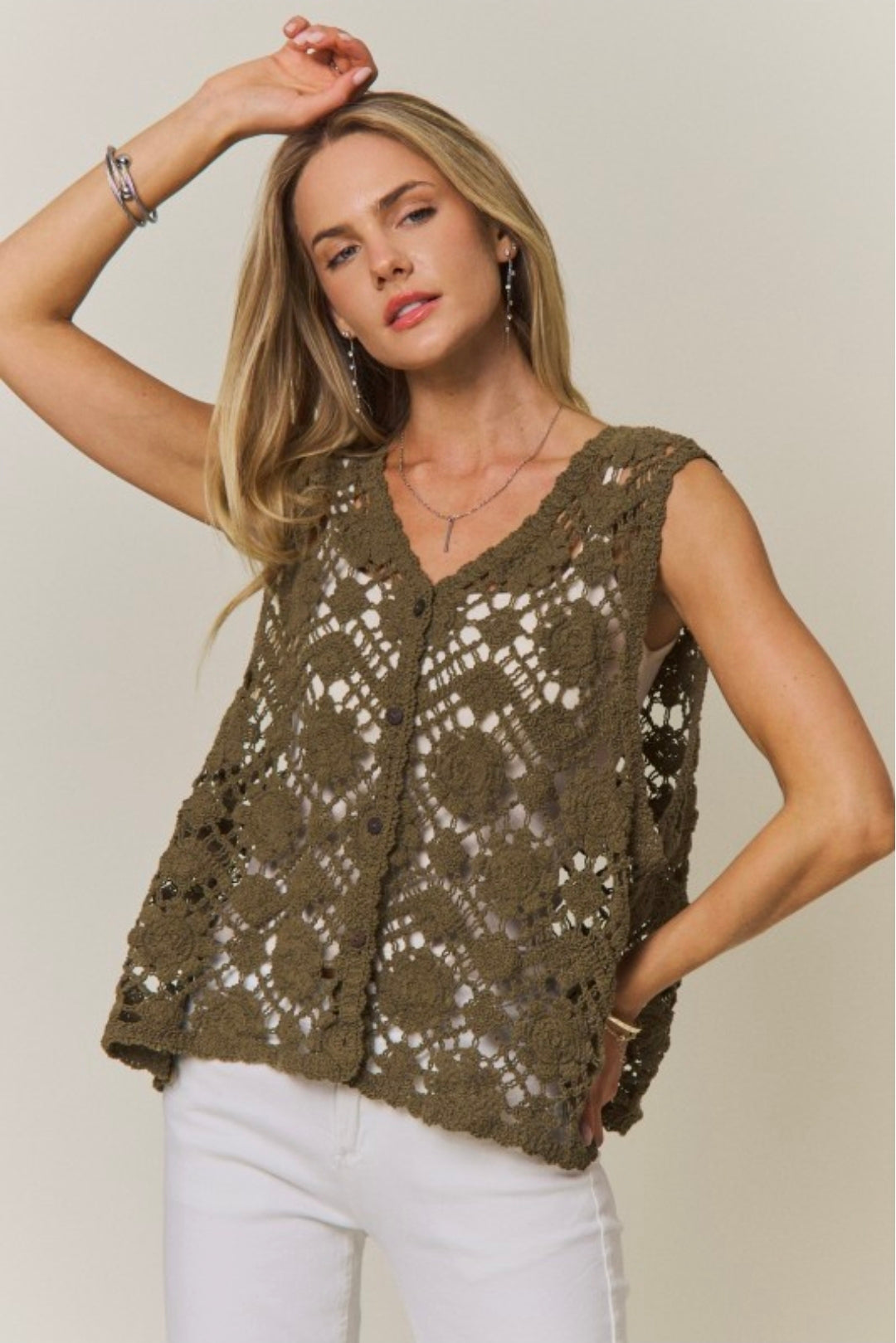 Ginny Crochet Vest