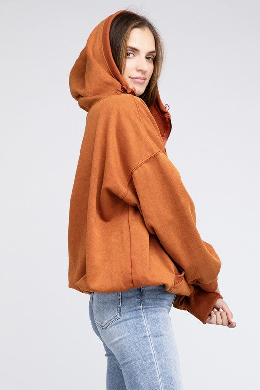 Stitch Detailed Elastic Hem Hoodie-SHIPS DIRECTLY TO YOU!
