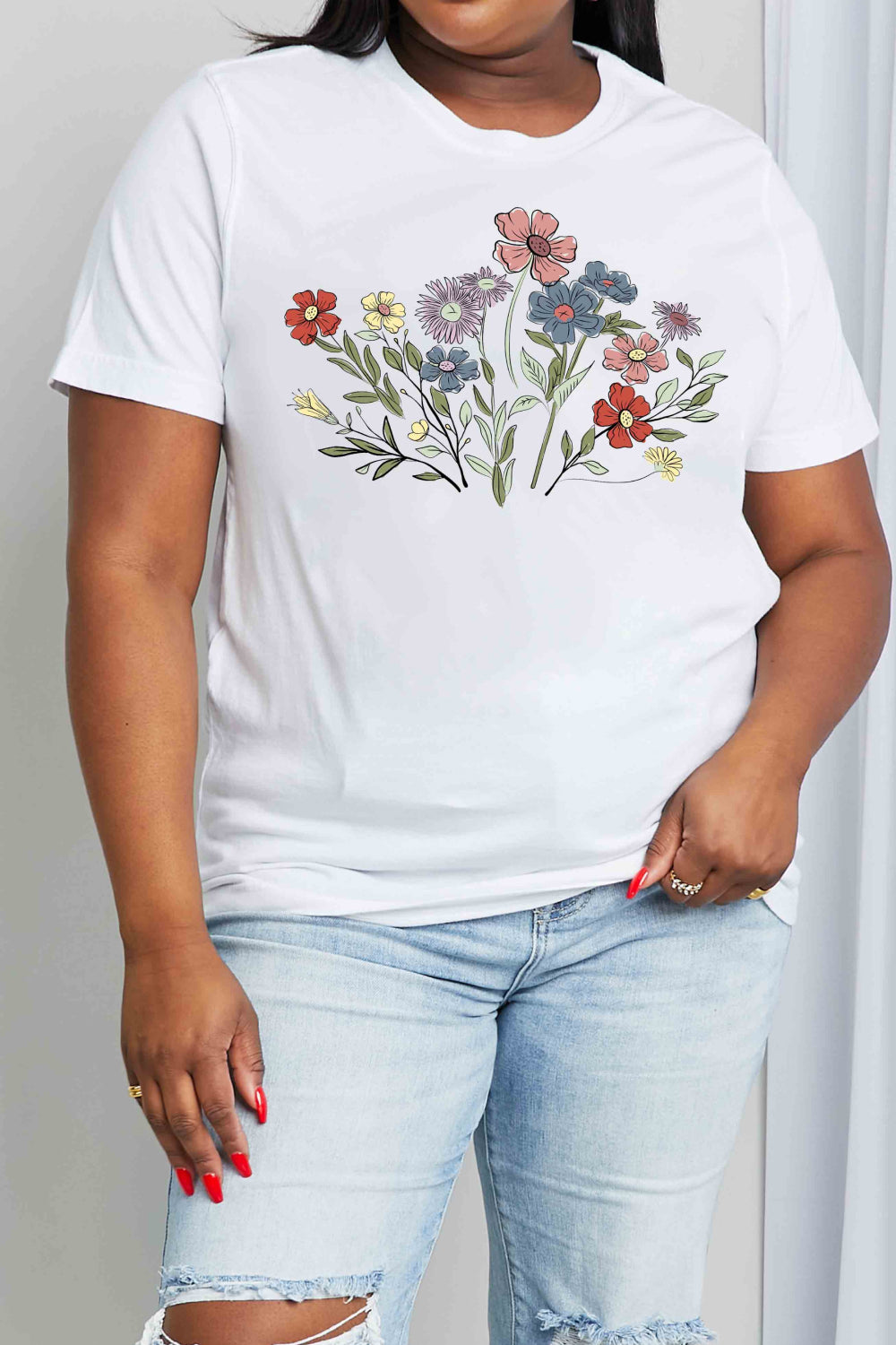 Flower Graphic Tee-SHIPS DIRECTLY TO YOU!