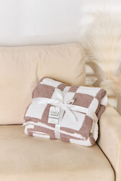 Cuddley Checkered Decorative Throw Blanket-SHIPS DIRECTLY TO YOU!