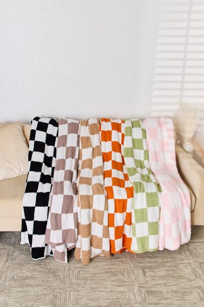 Cuddley Checkered Decorative Throw Blanket-SHIPS DIRECTLY TO YOU!