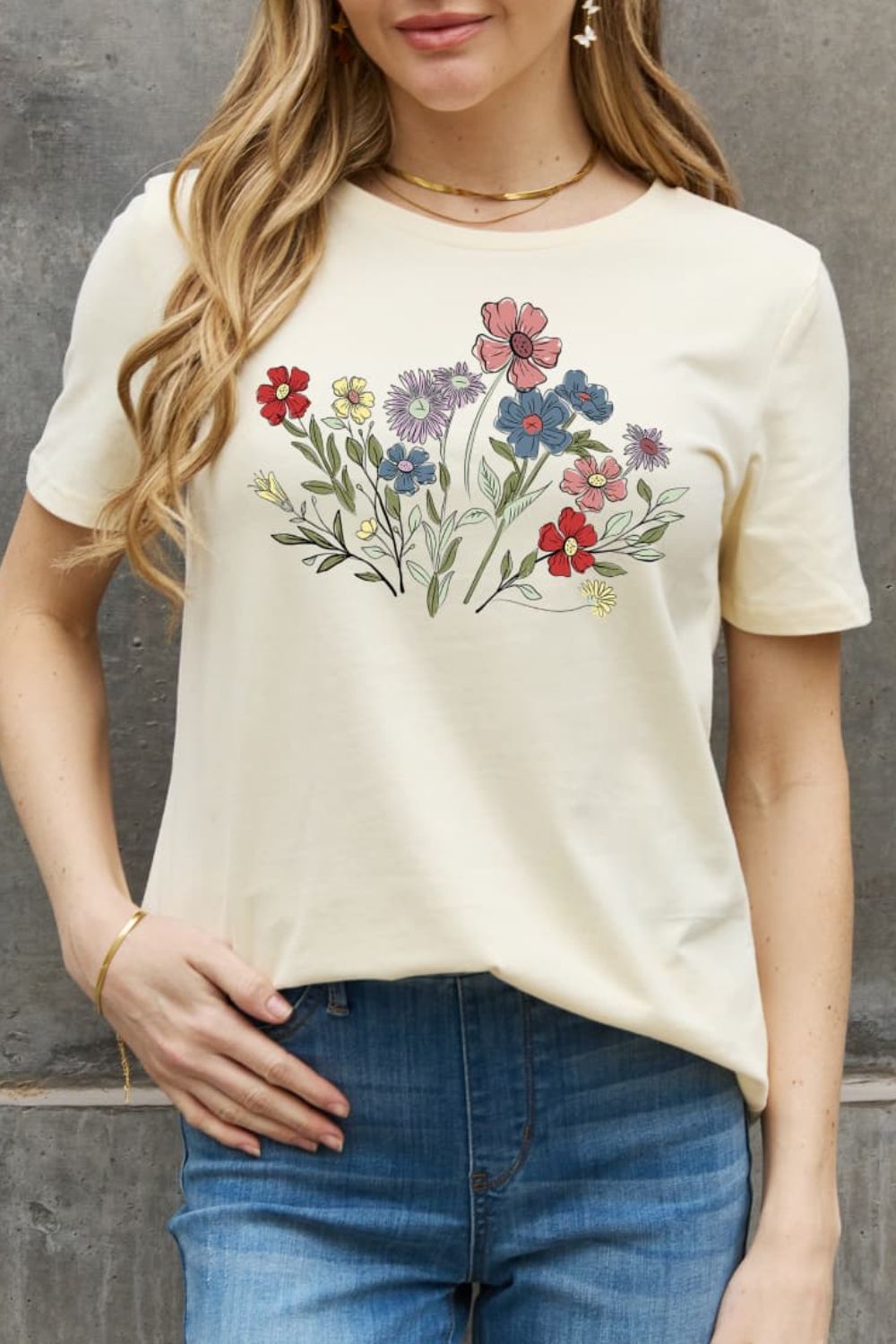 Flower Graphic Tee-SHIPS DIRECTLY TO YOU!