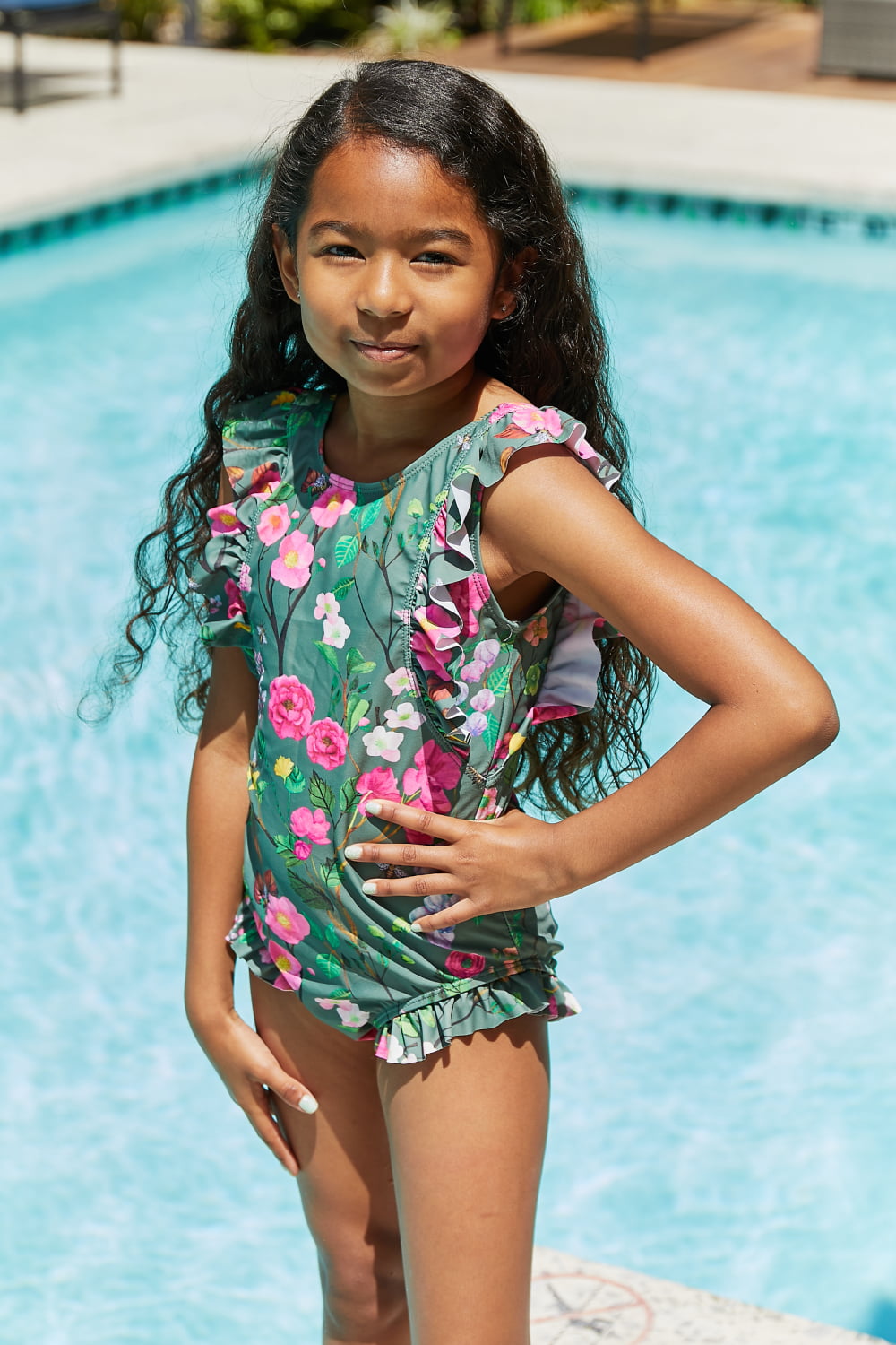 Bring Me Flowers V-Neck One Piece Swimsuit*little girls*-SHIPS DIRECTLY TO YOU!